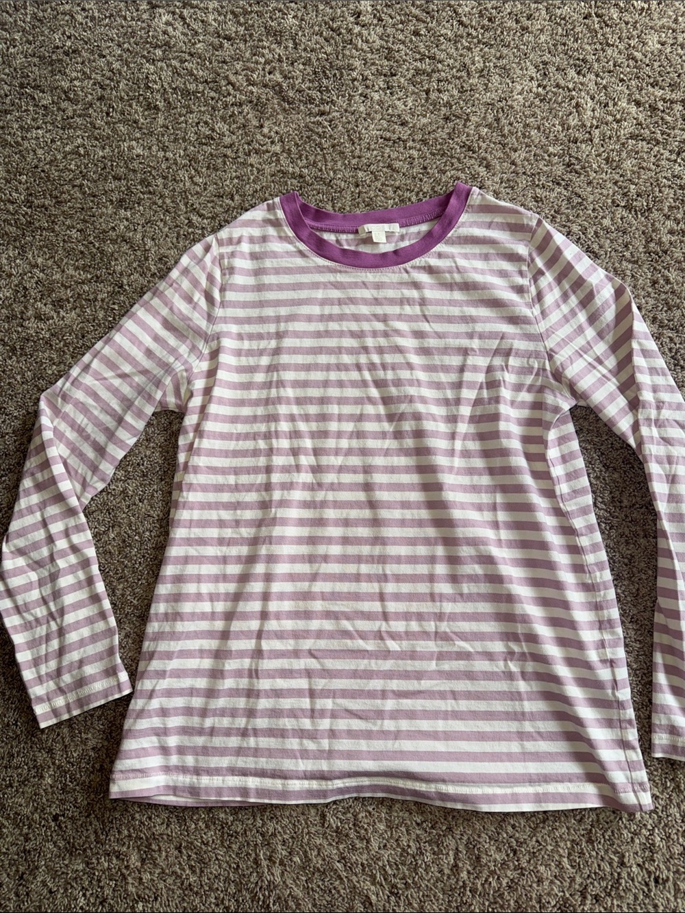 COS purple stripe tee size medium